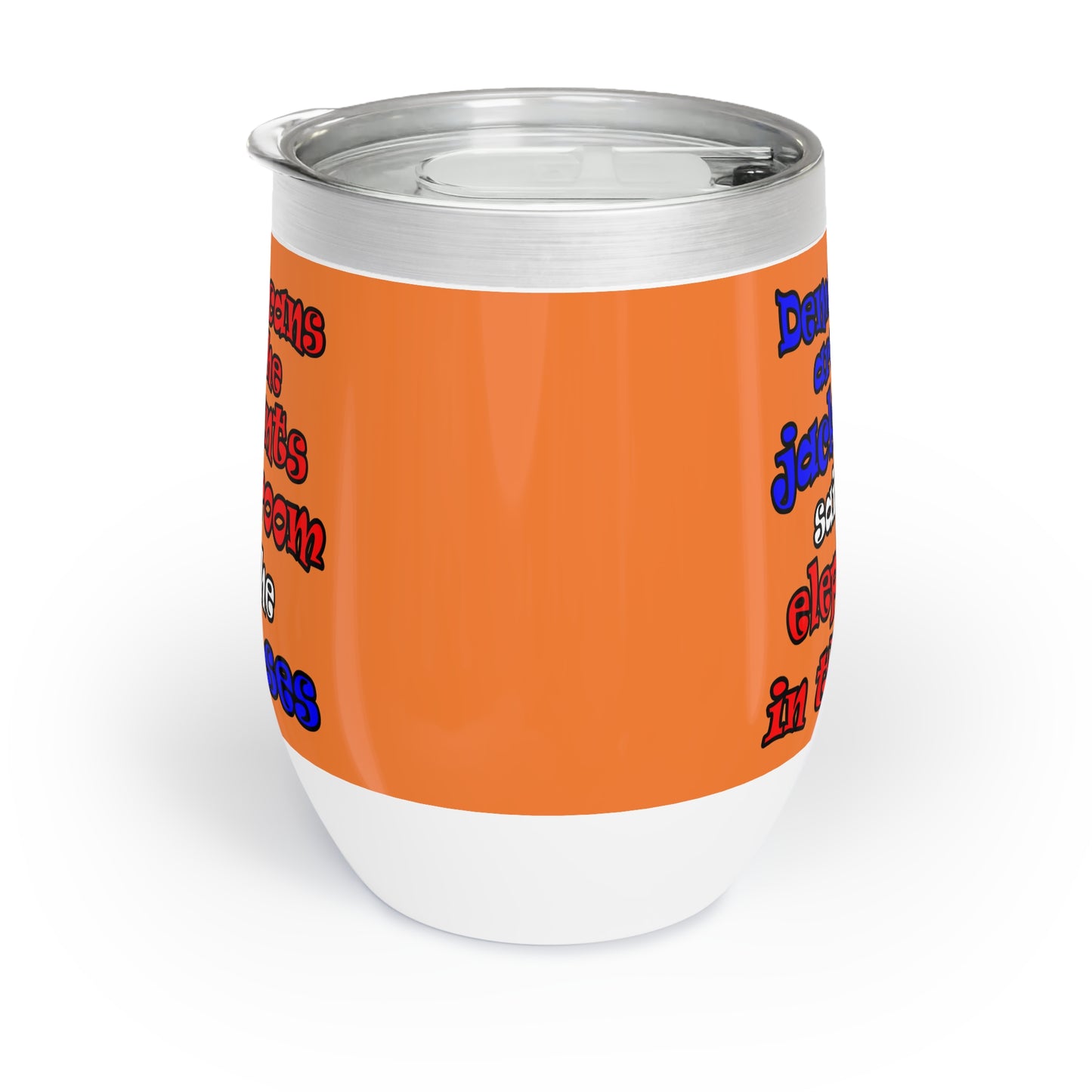donkeys and elephants - Chill Wine Tumbler (crusta)