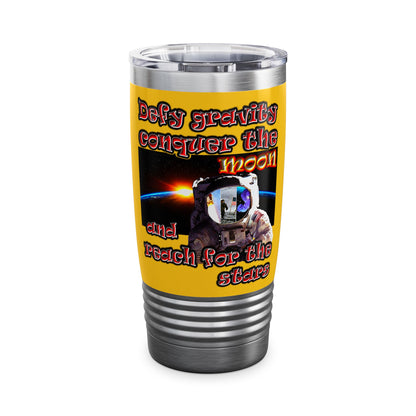 defy conquer reach - Ringneck Tumbler, 20oz (yellow)