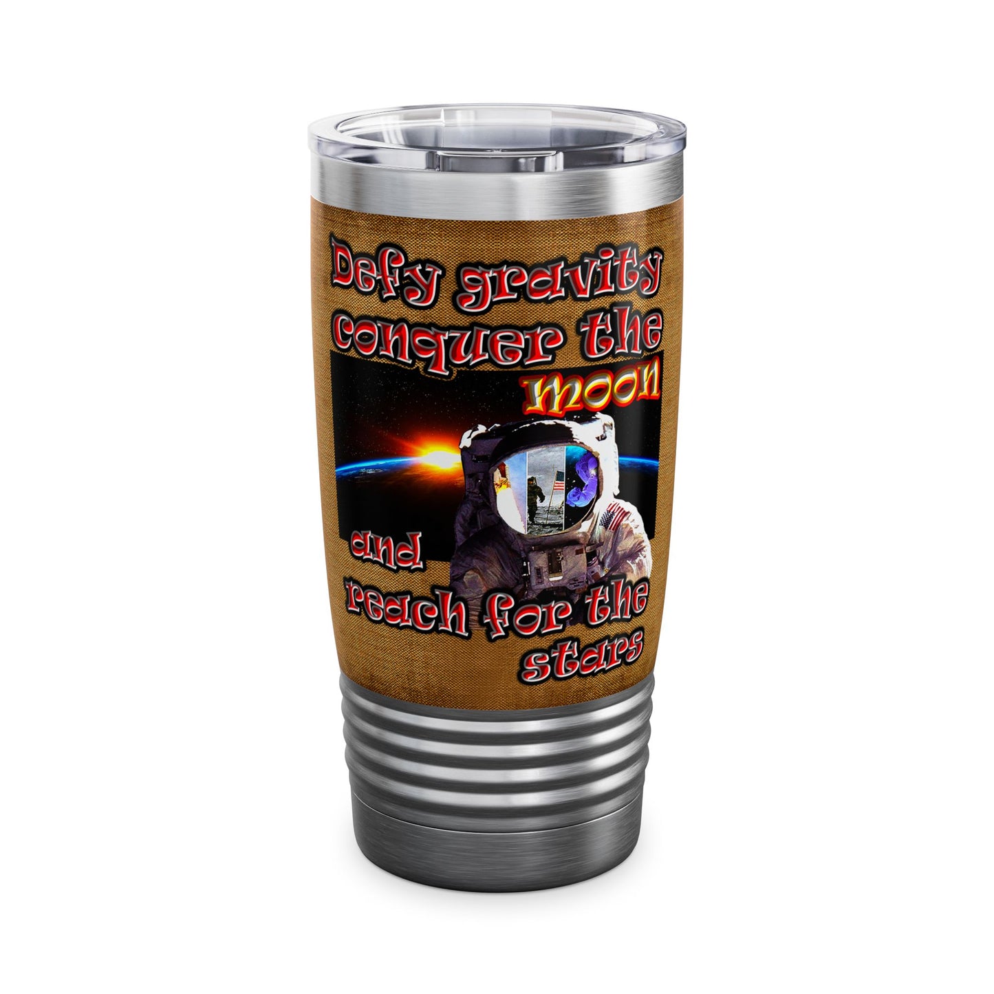 defy conquer reach - Ringneck Tumbler, 20oz (brown papyrus)