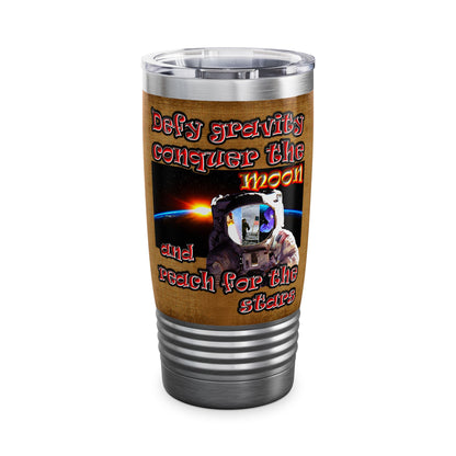 defy conquer reach - Ringneck Tumbler, 20oz (brown papyrus)