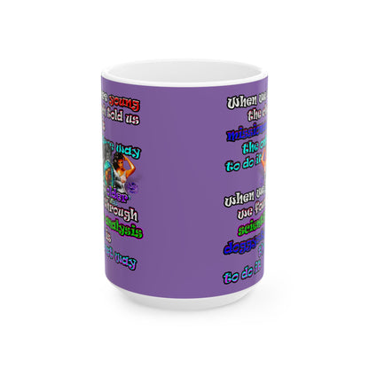 doggystyle - White Mug (light purple)
