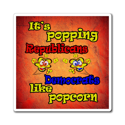 popping like popcorn - Magnets - (burnt orange)