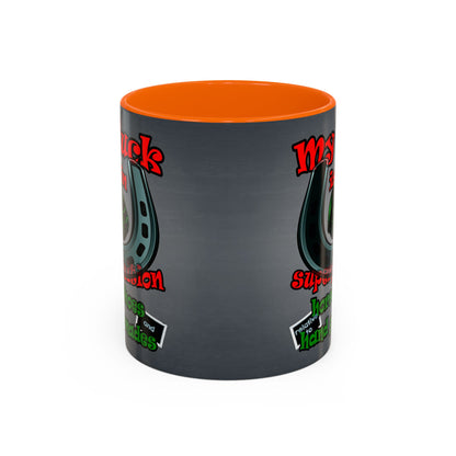 my luck - Accent Mug (grey-light grey)