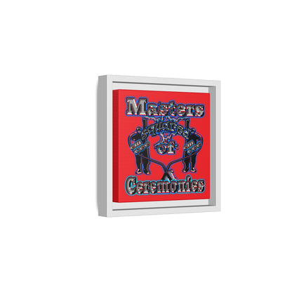 em cee squared - framed canvas art (red)