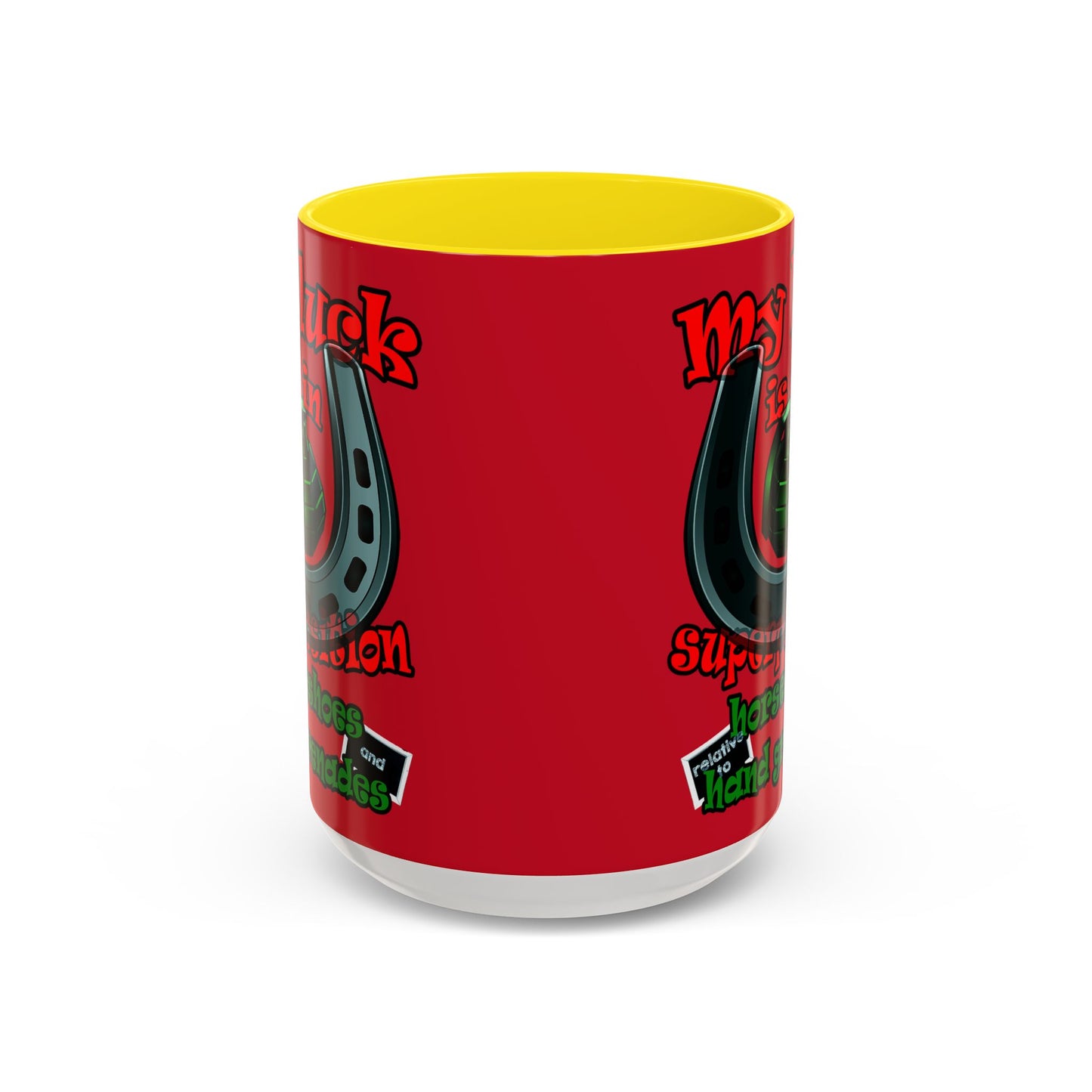 my luck - Accent Mug (dark red)