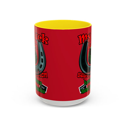 my luck - Accent Mug (dark red)