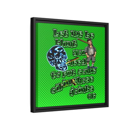 og - framed canvas art (logo green)