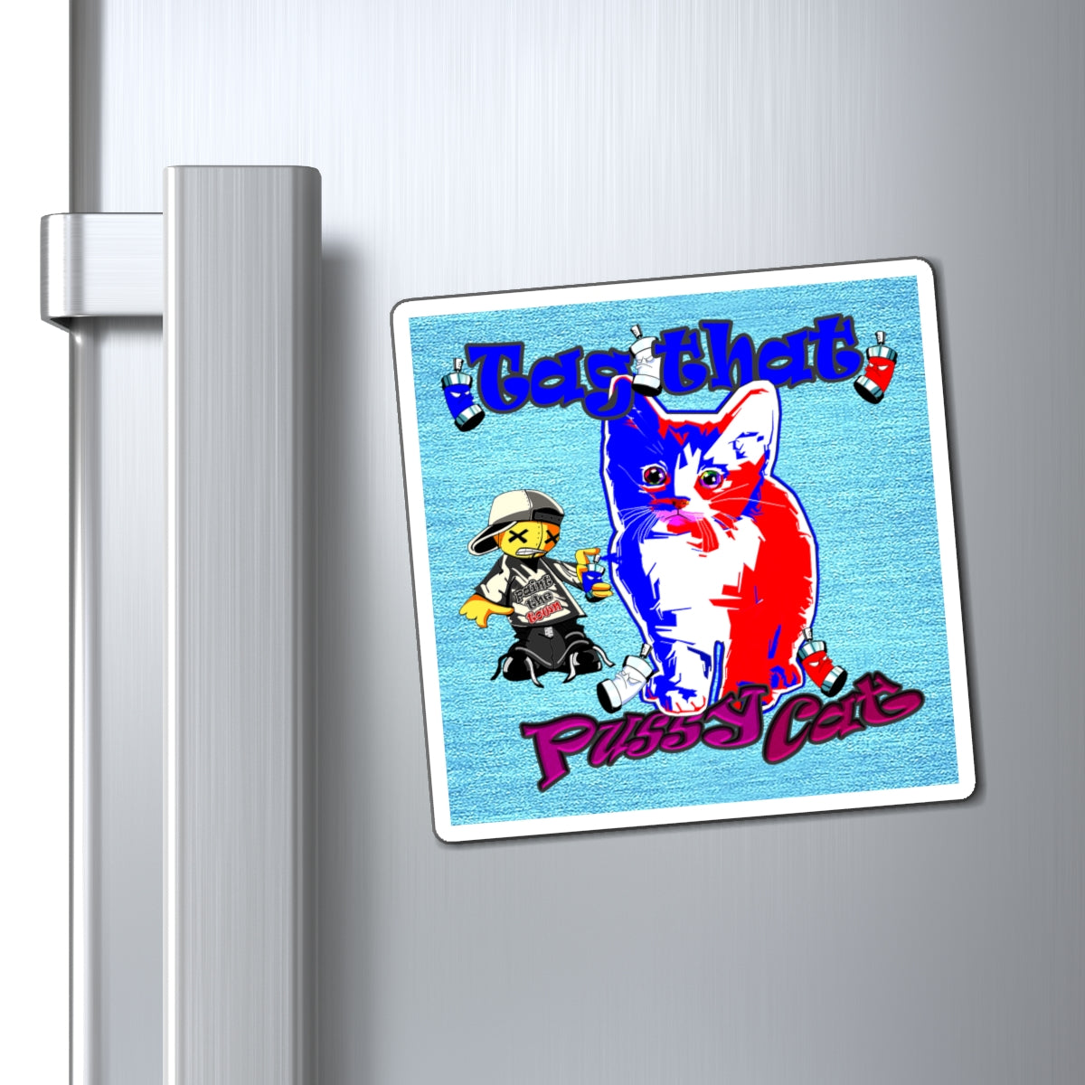 tag that - Magnets - (faded blue)