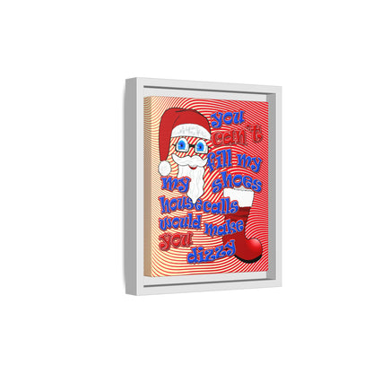 santa's shoes - framed canvas art (yellow-orange wave)