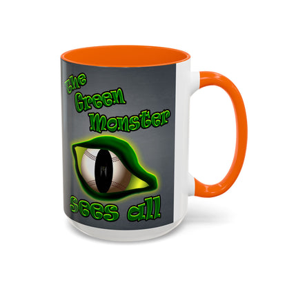 green monster - Accent Mug (grey-light grey)