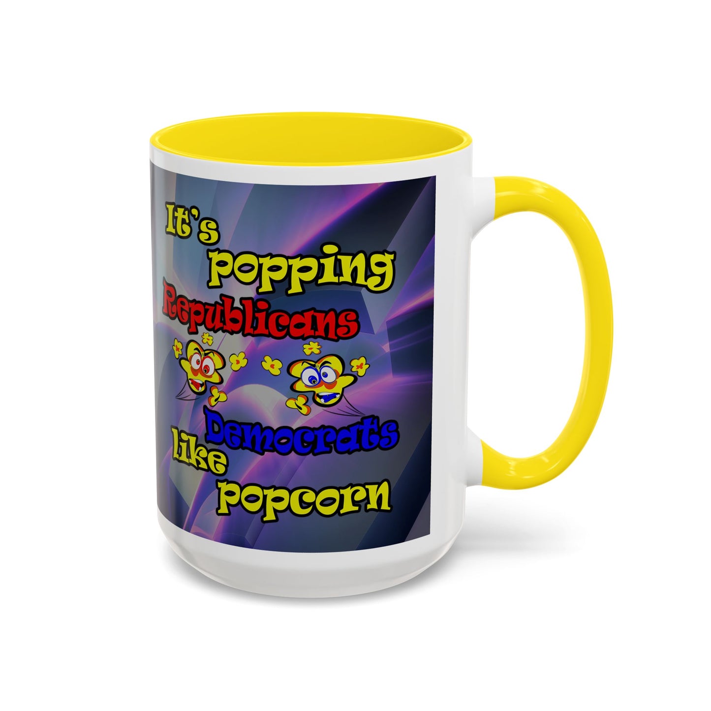 popping like popcorn - Accent Mug (grey-pink wave)
