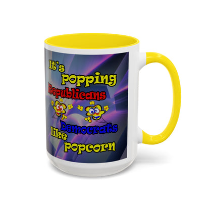 popping like popcorn - Accent Mug (grey-pink wave)