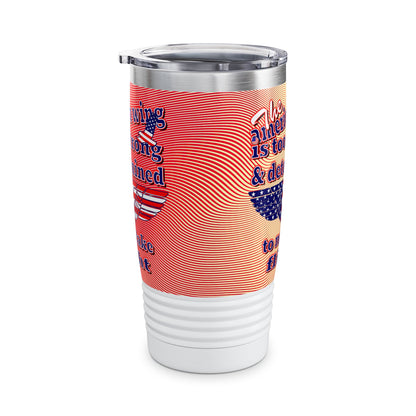 american wing - Ringneck Tumbler, 20oz (yellow-orange wave)