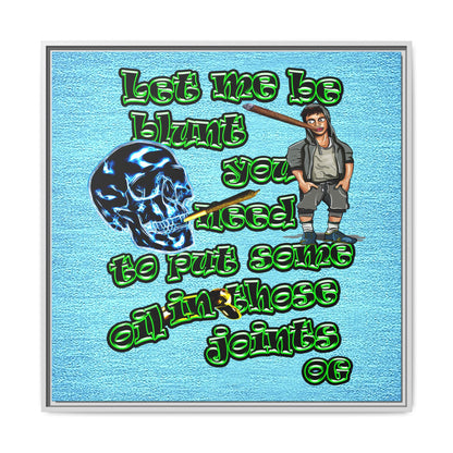 og - framed canvas art (faded blue)