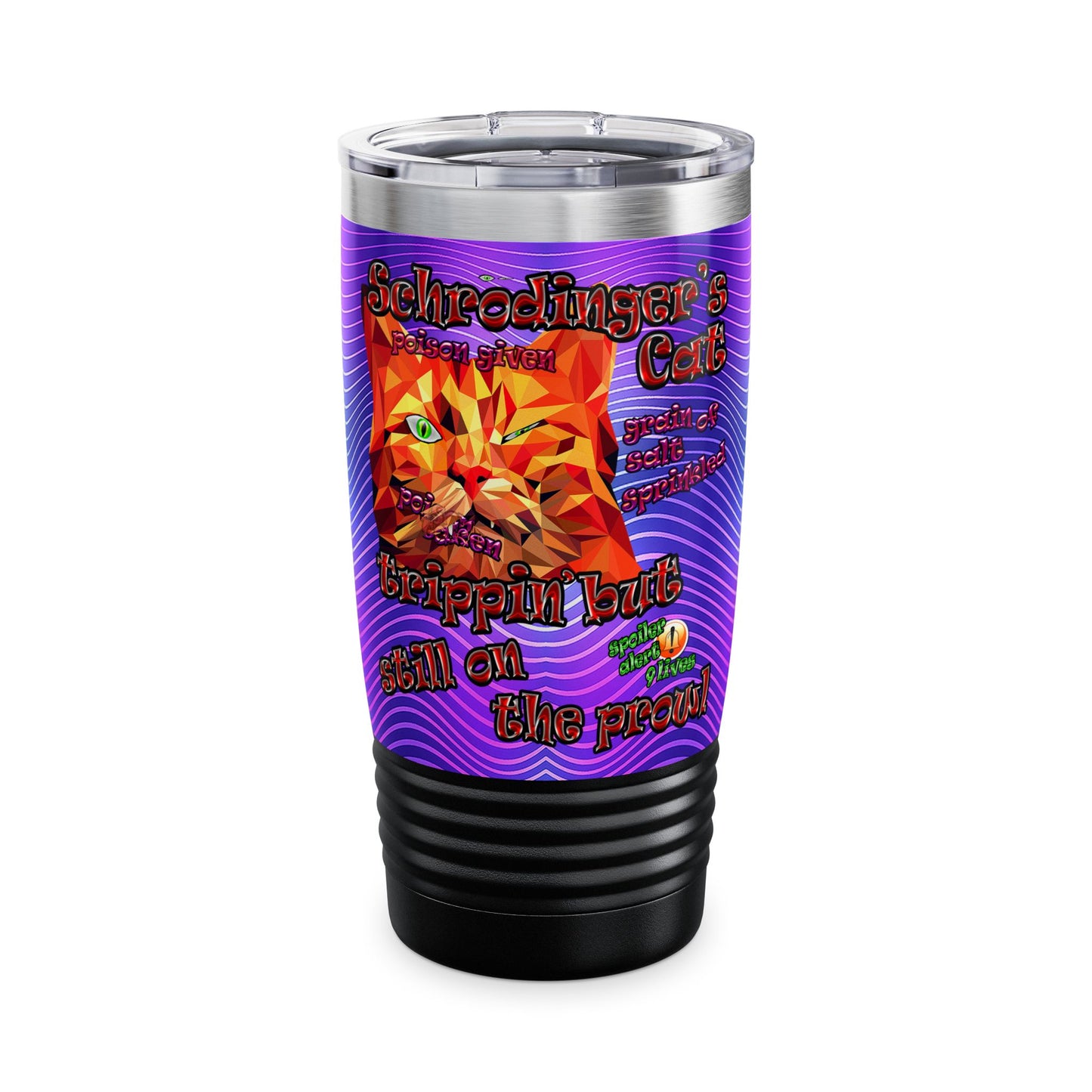 schrodinger's cat - Ringneck Tumbler, 20oz (purple wave)