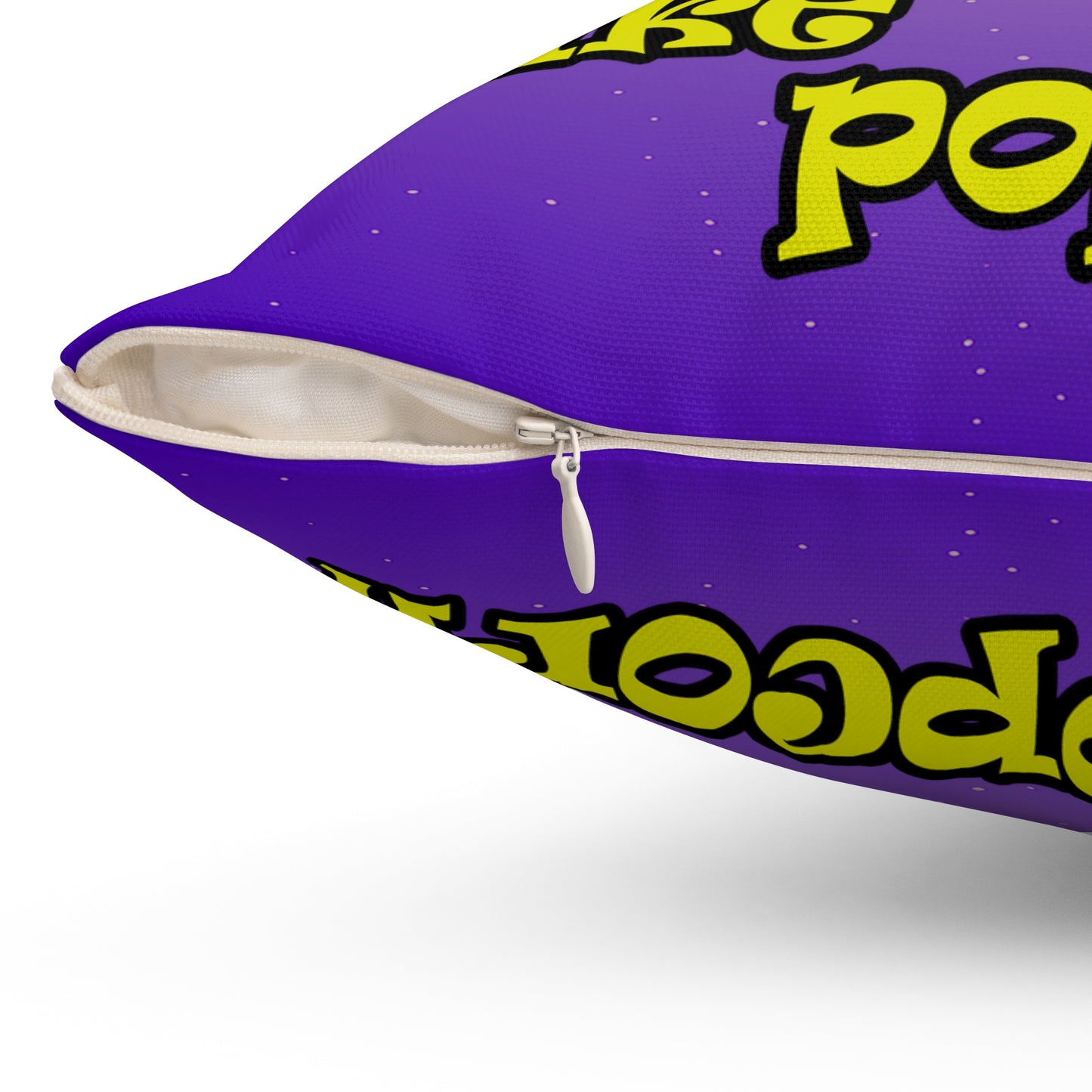 popping like popcorn - Spun Polyester Square Pillow - (purple-pink wave)