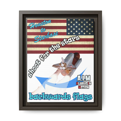 shoot for the stars - framed canvas art (white)