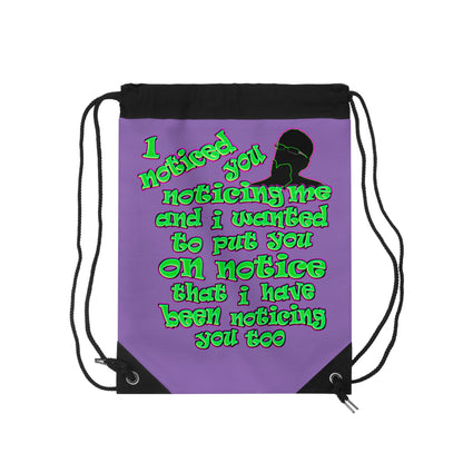 noticed you noticing - Drawstring Bag (light purple)