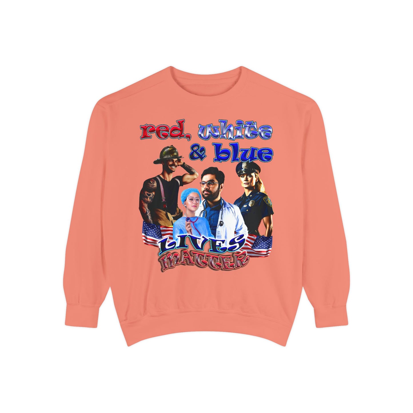 rw&b lives matter - Unisex Garment-Dyed Sweatshirt