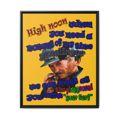 high noon - framed canvas art (yellow)