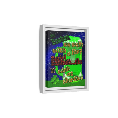celtics logo - framed canvas art ('snoops' background)