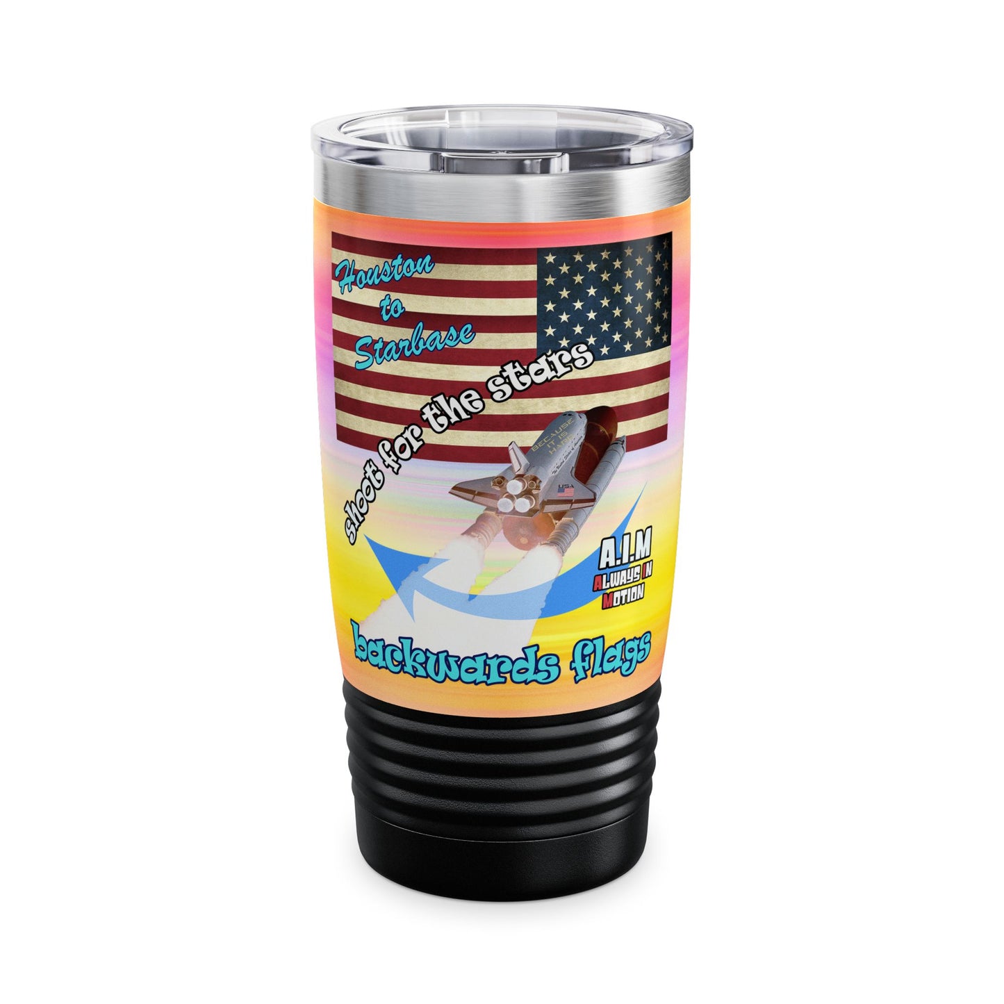 shoot for the stars - Ringneck Tumbler, 20oz (color blur)