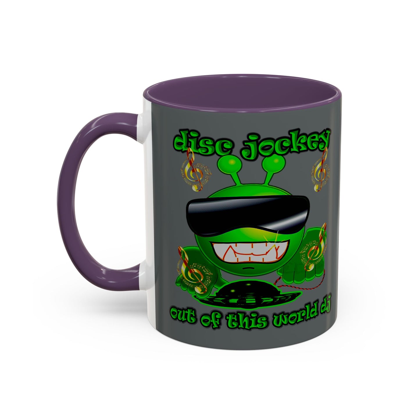 disc jockey - Accent Mug (dark grey)