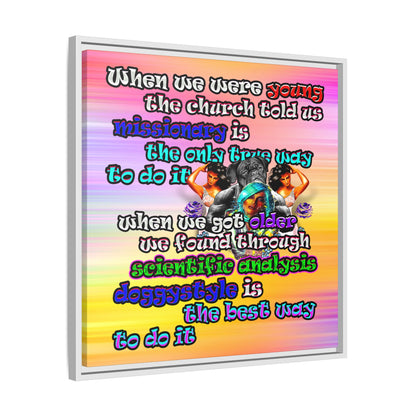 doggystyle - framed canvas art (color blur)