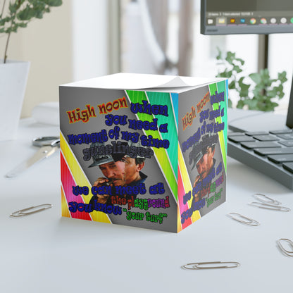 high noon - note cube (rainbow split)