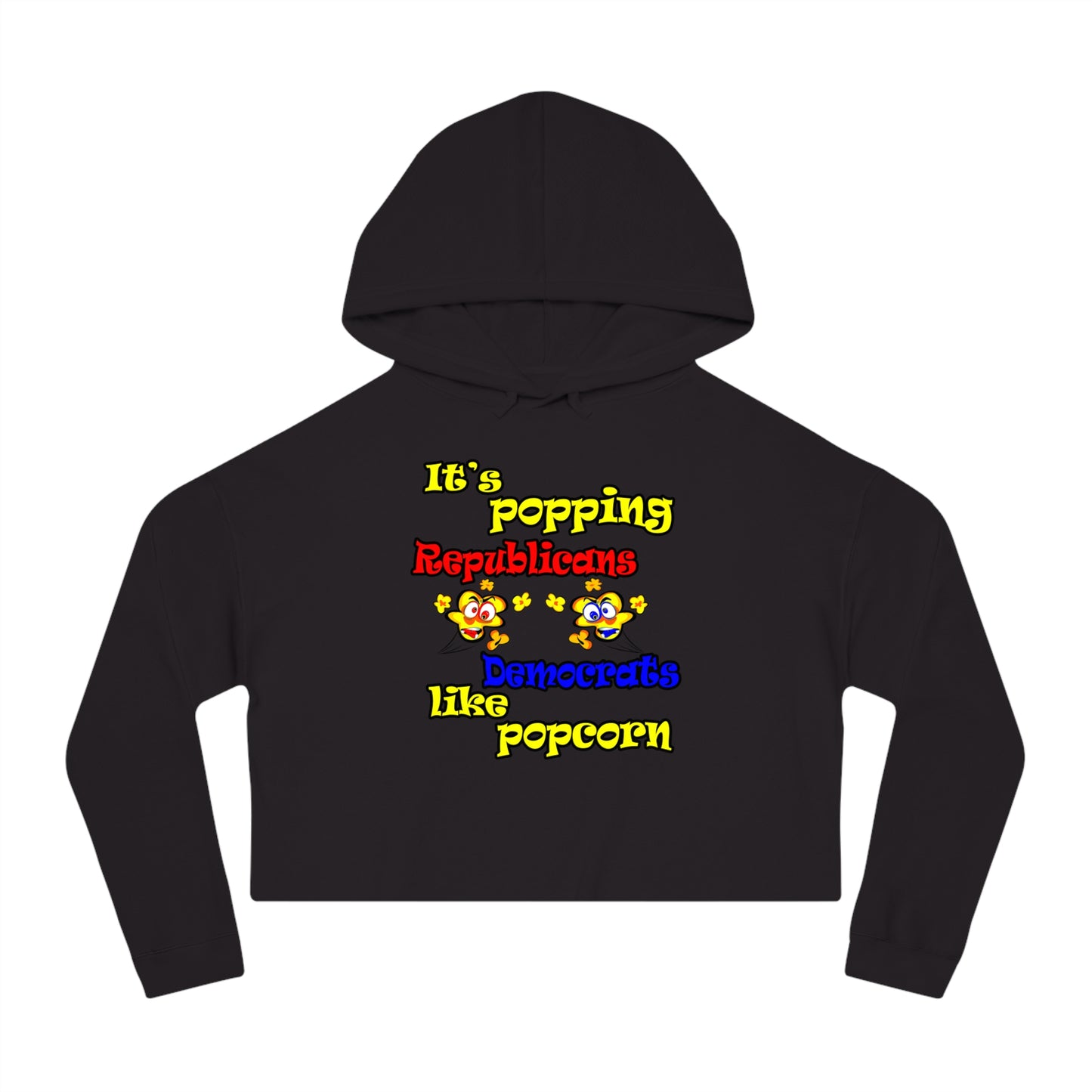 popping like popcorn - Women’s Cropped Hooded Sweatshirt