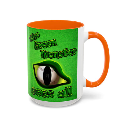 green monster - Accent Mug (green turf)