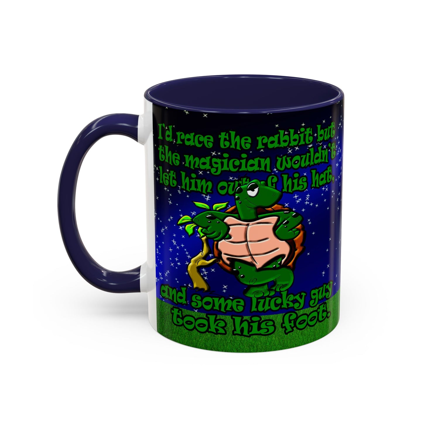 turtle race - Accent Mug ('snoops' background)