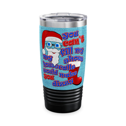 santa's shoes - Ringneck Tumbler, 20oz (faded blue)