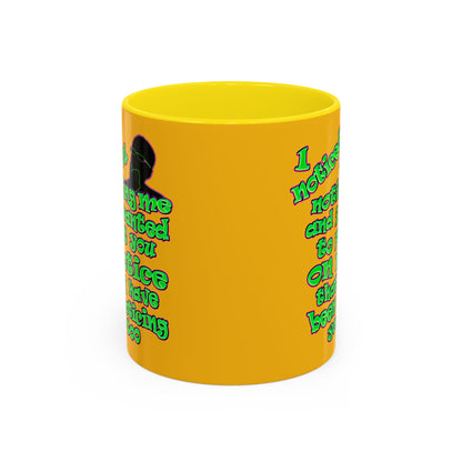 noticed you noticing - Accent Mug (yellow)