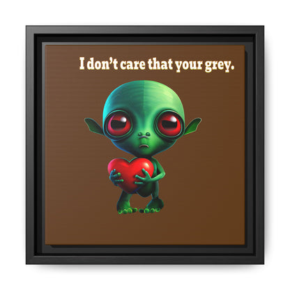 I don't care that your grey - framed canvas art (brown)