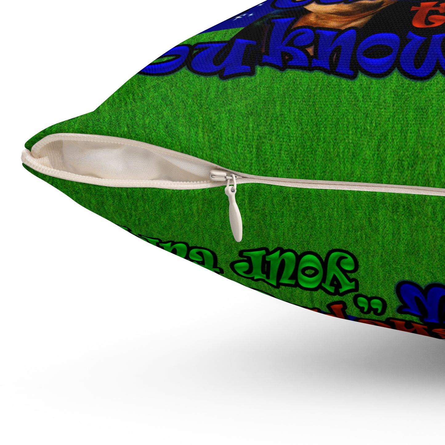 high noon - Spun Polyester Square Pillow - ('snoops' background)