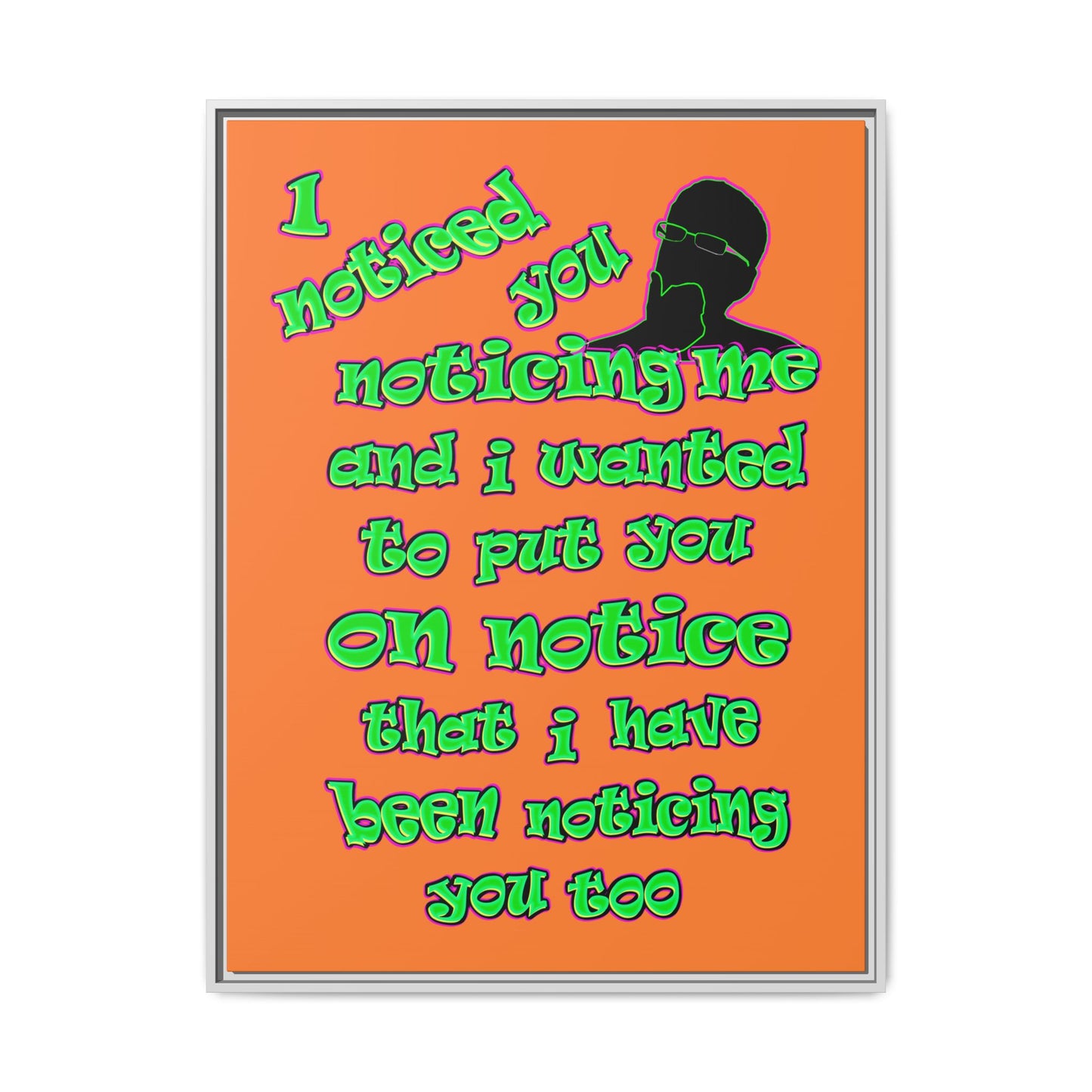 noticed you noticing - framed canvas art (crusta)