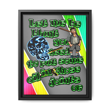 og - framed canvas art (rainbow split)