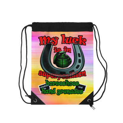 my luck - Drawstring Bag (color blur)