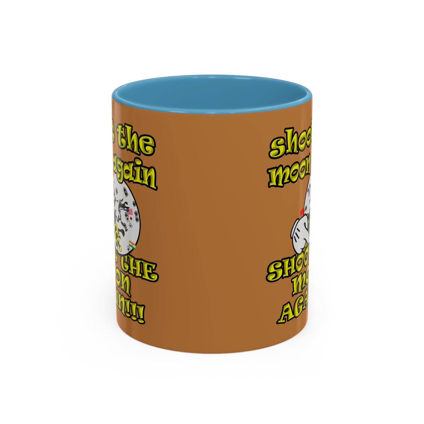 shoot the moon again - Accent Mug (light brown)