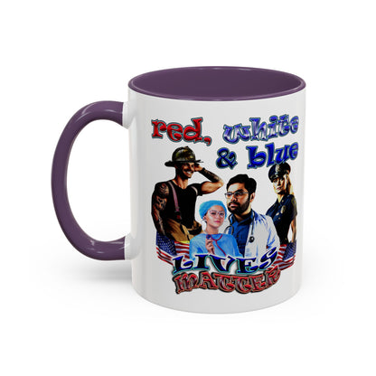 rw&b lives matter - Accent Mug (white)