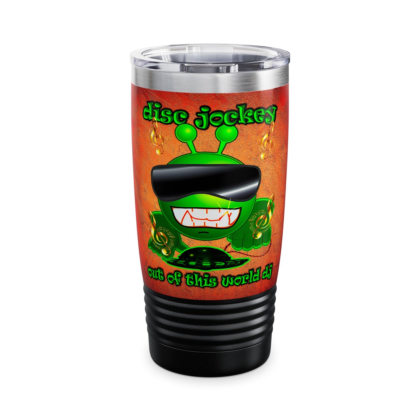 disc jockey - Ringneck Tumbler, 20oz (burnt orange)