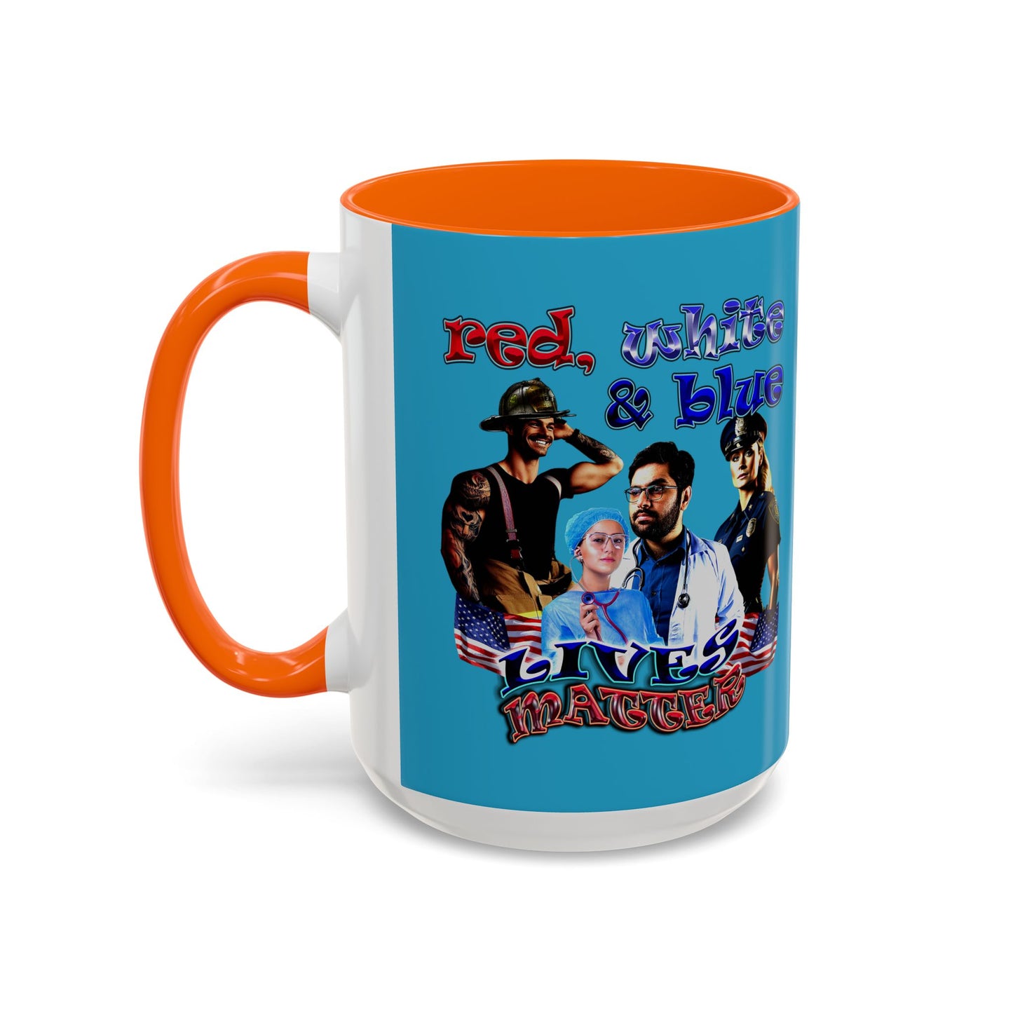 rw&b lives matter - Accent Mug (turquoise)