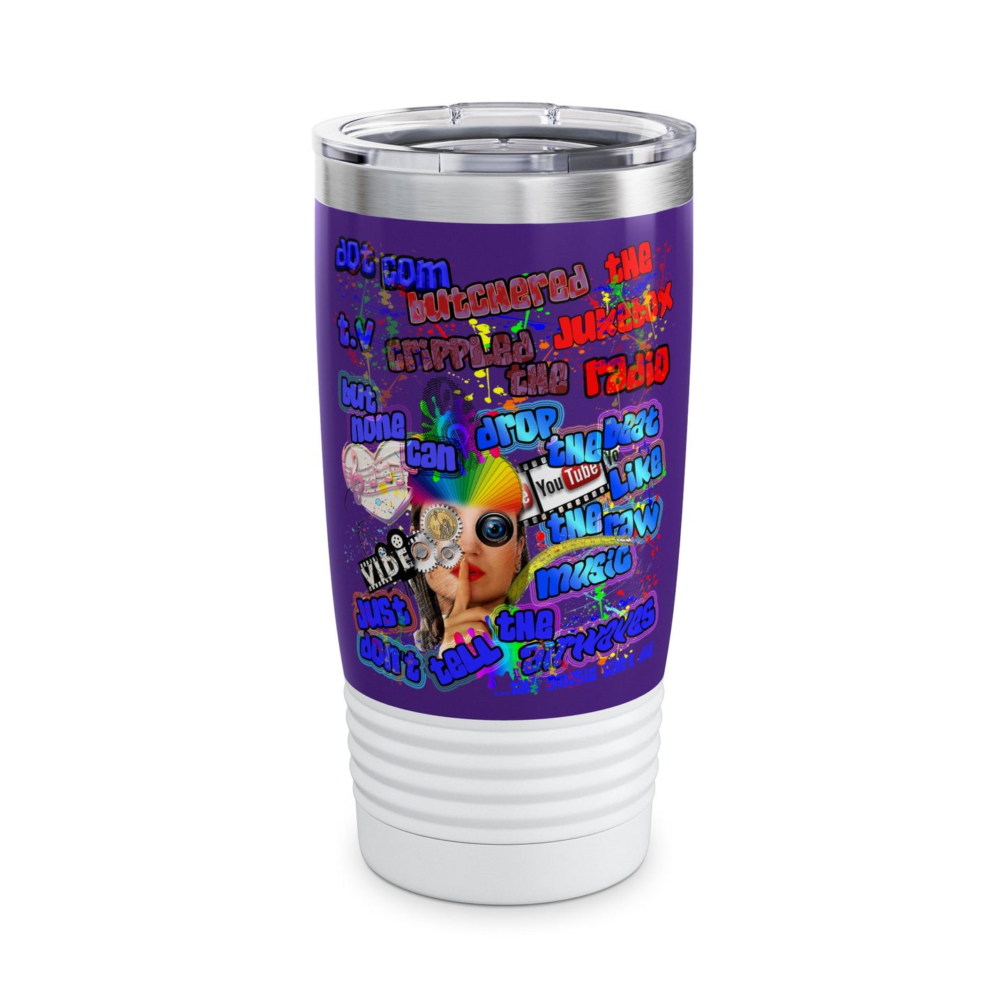 drop the beat - Ringneck Tumbler, 20oz (purple)