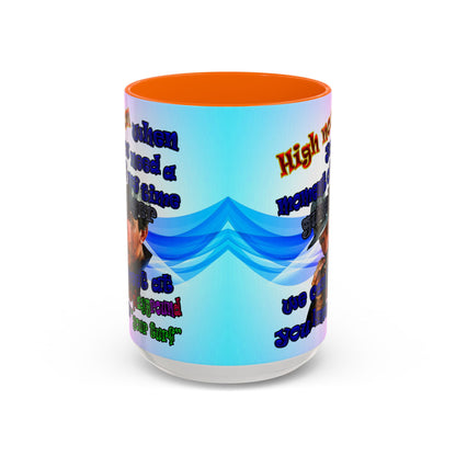 high noon - Accent Mug (light blue-pink wave)