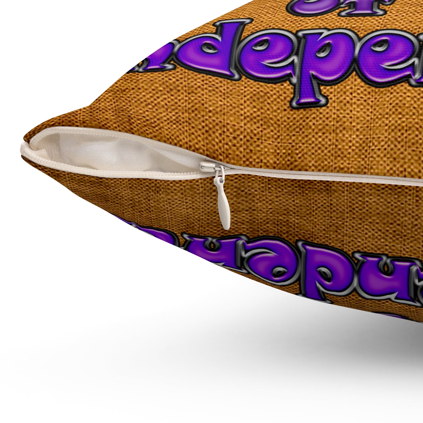 declaration of the independents - Spun Polyester Square Pillow - (dichromatic brown papyrus)