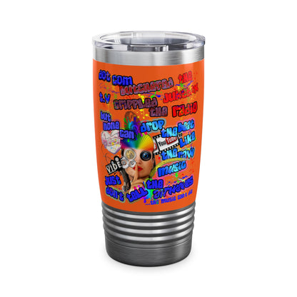 drop the beat - Ringneck Tumbler, 20oz (orange)