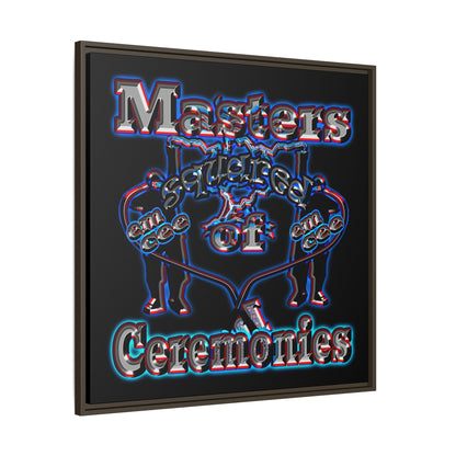 em cee squared - framed canvas art (black)