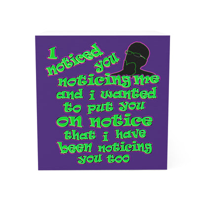 noticed you noticing - note cube (purple)