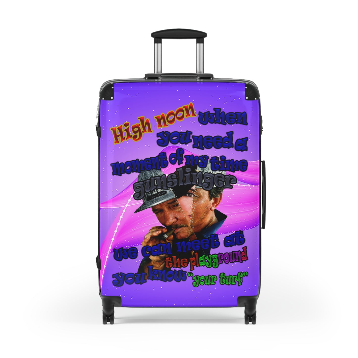 high noon - Suitcase (purple-pink wave)